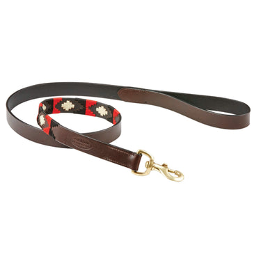 Buy Weatherbeeta Polo Leather Cowdray Brown/Black/Red/White Dog Lead | Online for Canine