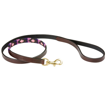 Buy Weatherbeeta Polo Leather Cowdray Brown/Purple/Purple Dog Lead | Online for Canine