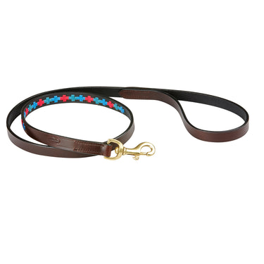 Buy Weatherbeeta Polo Leather Beaufort Brown/Emerald/Pink/Bl Dog Lead | Online for Canine