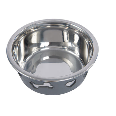 Buy Weatherbeeta Non-Slip Stainless Steel Silicone Bone Blue Dog Bowl | Online for Canine