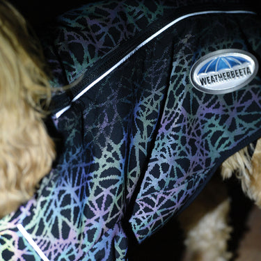 Buy Weatherbeeta Comfitec Reflective Print Active Black/Reflective Rainbow Dog Coat | Online for Canine