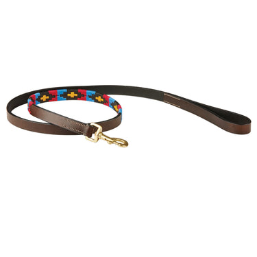 Buy Weatherbeeta Polo Leather Cowdray Brown/Pink/Blue/Yellow Dog Lead | Online for Canine