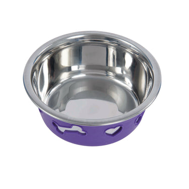 Buy Weatherbeeta Non-Slip Stainless Steel Silicone Bone Dark Grey Dog Bowl | Online for Canine