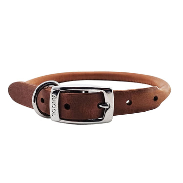 Ancol Heritage Latigo Round Leather Collar Chestnut