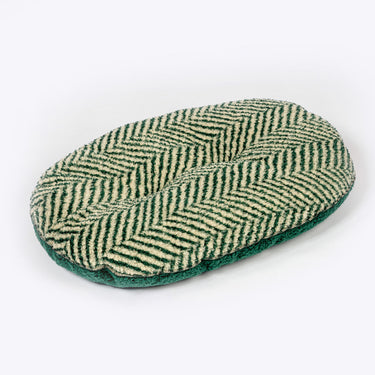 Danish Design Fleece Quilted Mattress Green Herringbone