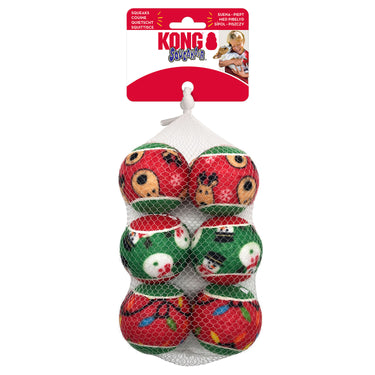 Kong Holiday Squeakair Balls Red