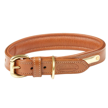 Buy Weatherbeeta Padded Leather Tan Dog Collar | Online for Canine