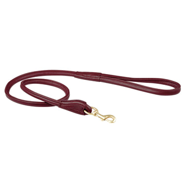 Buy Weatherbeeta Rolled Leather Maroon Dog Lead | Online for Canine