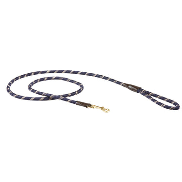 Buy Weatherbeeta Rope Leather Navy/Brown Dog Lead | Online for Canine